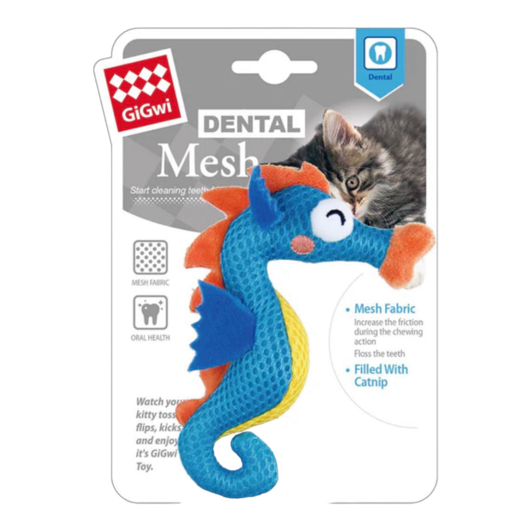 GiGwi Dental Mesh Catnip Cat Toy (Seahorse) By GiGwi