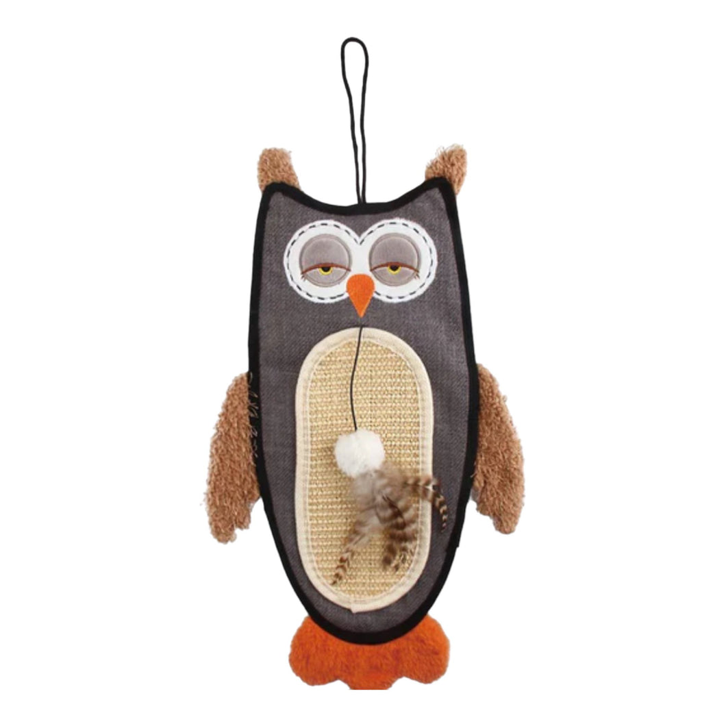 GiGwi Play Station Scratcher Catnip Cat Toy (Owl)